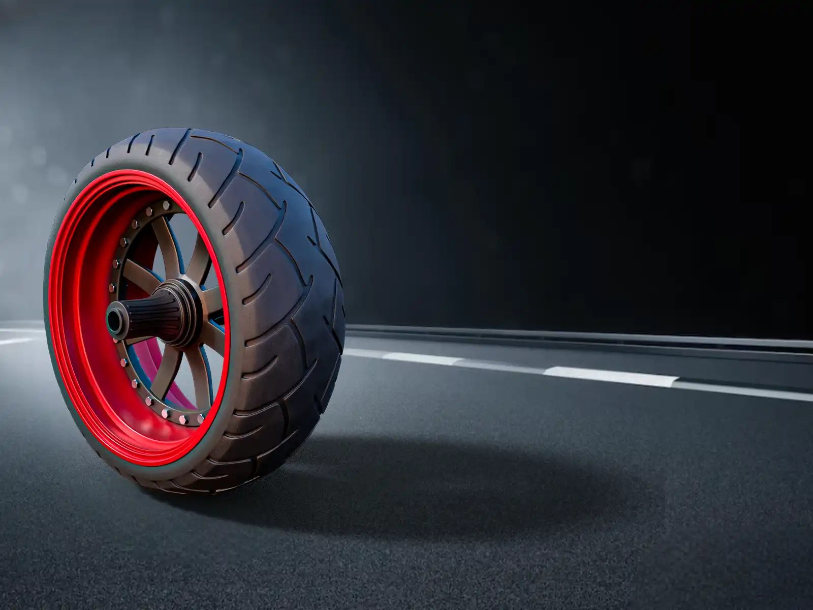Wide Rear Wheel 3D Model